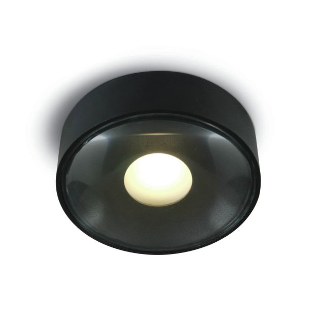 ONE Light Indoor/Outdoor Light Points - Außen-Deckenleuchte - Ø 10,7 x 3,7 cm - 6W dimmbare LED inkl. - IP65 - schwarz