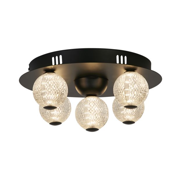 Searchlight Asteroid - Deckenleuchte - Ø 33 x 16 cm - 21W dimmbare LED inkl - schwarz