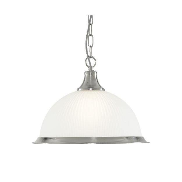 Searchlight American Diner - Pendelleuchte - Ø 34 x 78 cm - Chrom