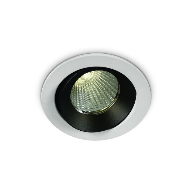 ONE Light COB Dark Light Range - Einbaustrahler - Ø 85 mm, Ø 72 mm Einbaumaß - 12W dimmbare LED inkl. - IP65 - weiß