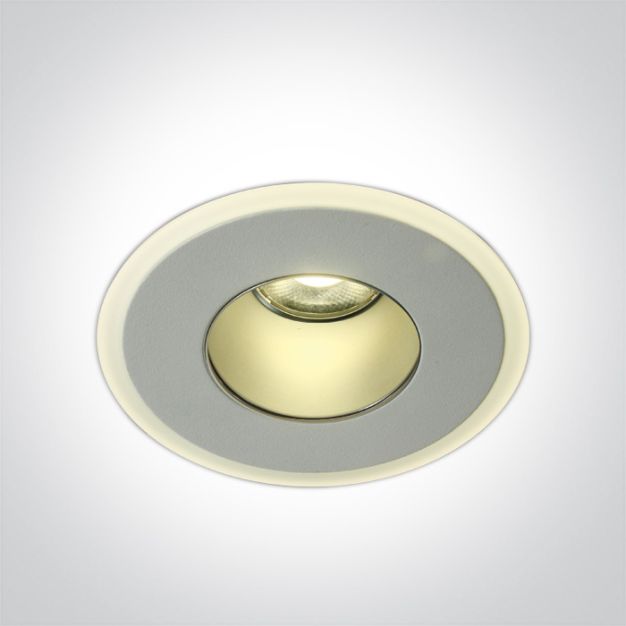 ONE Light LED Decorative Range - Einbaustrahler - Ø 90 mm, Ø 70 mm Einbaumaß - 8W LED inkl. - IP40 - weiß
