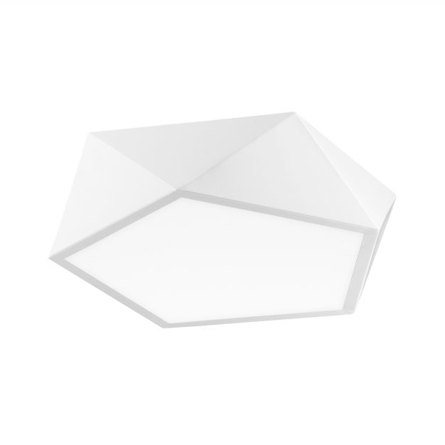 Nova Luce Darius - Deckenleuchte - 40 x 40 x 10 cm - matt weiß