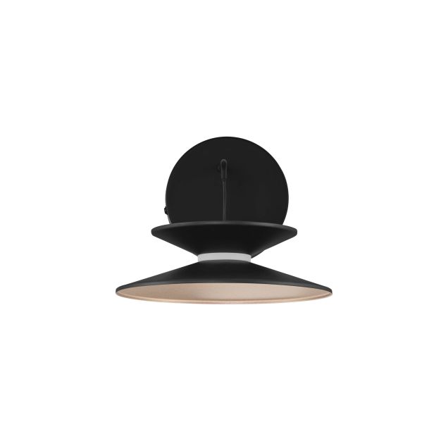 Nova Luce Morfi - Wandleuchte - Ø 20 x 15,5 cm - 5W dimmbar LED inkl. - sand schwarz und Gold