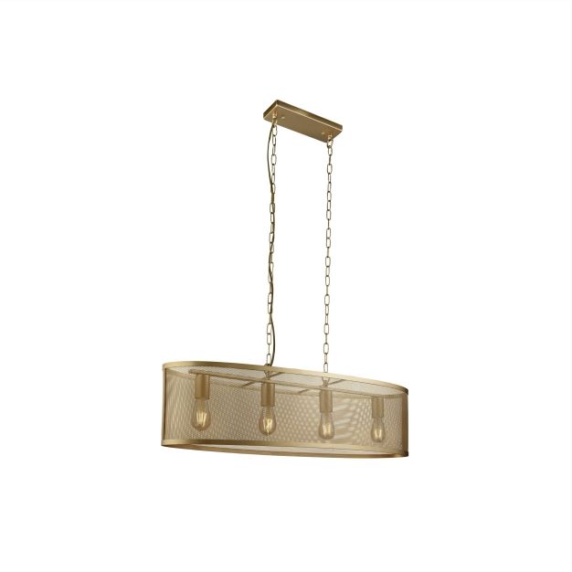 Searchlight Fishnet - Pendelleuchte - 91 x 30 x 150 cm - matt gold