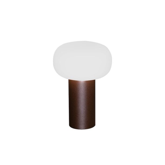 Konstsmide Antibes - Tischleuchte - Ø 13 x 19 cm - 2.5W dimmbare LED + RGB inkl - wiederaufladbar - IP54 - Rost