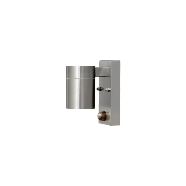 Konstsmide Modena Single - Außenwandleuchte mit Sensor - 6,5 x 11 x 14 cm - IP44 - Edelstahl