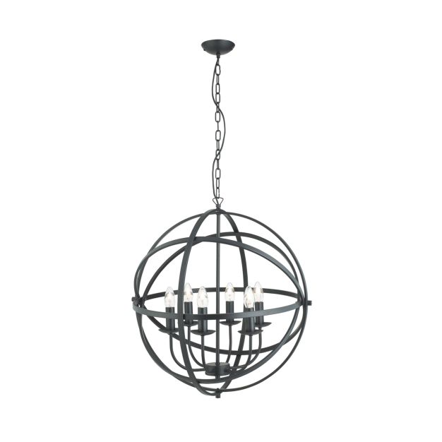 Searchlight Orbit - Kronleuchter - Ø 60 x 210 cm - mattschwarz