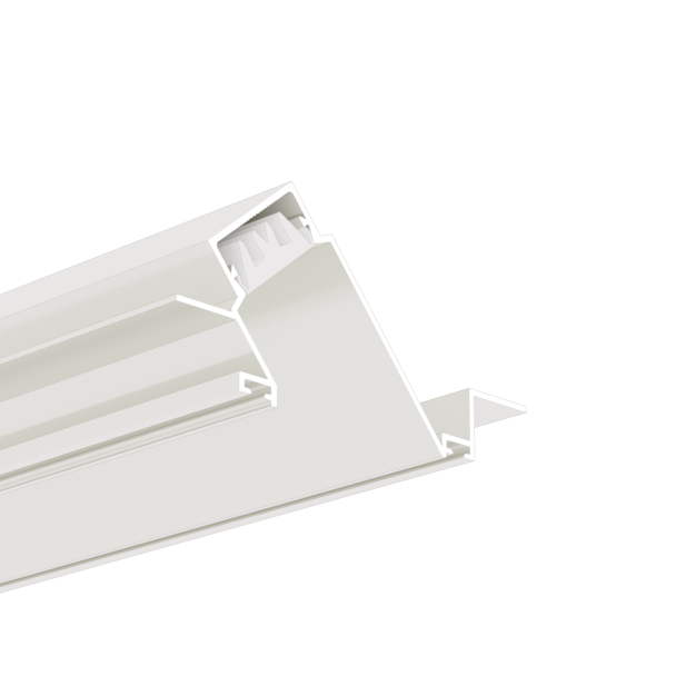 KLUS Dipoket - LED-Einbauprofil für 12,5 mm Gipskarton - 2,2 cm Fensterbreite - weiß