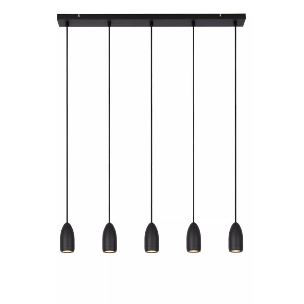 Lucide Evora 5L - Pendelleuchte - 100 x 8 x 150 cm - schwarz