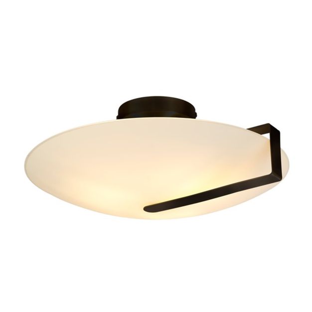 Searchlight Sonnenuhr - Deckenleuchte - Ø 41 x 16 cm - schwarz