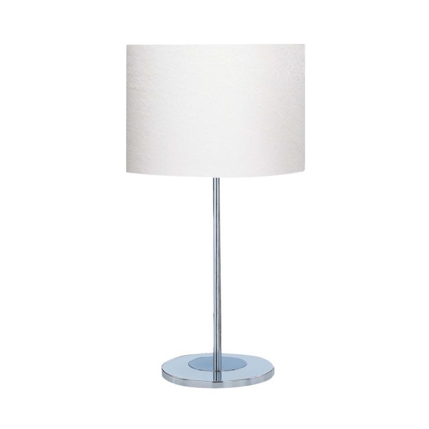 Searchlight Carter - Tischleuchte - Ø 30 x 62 cm - Chrom und Silber satiniert