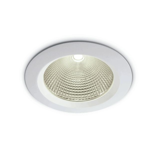ONE Light COB Downlight Range Die Cast - Einbaustrahler - Ø 230 mm, Ø 210 mm Einbaumaß - 60W LED inkl. - weiß - Lichtfarbe weiß