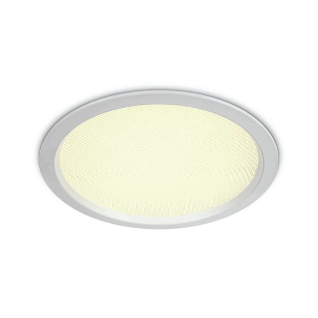 ONE Light UGR19 Office Range - Einbaustrahler - Ø 220 mm, Ø 205 mm Einbaumaß - 30W LED inkl. - IP44 - weiß - weiße Lichtfarbe