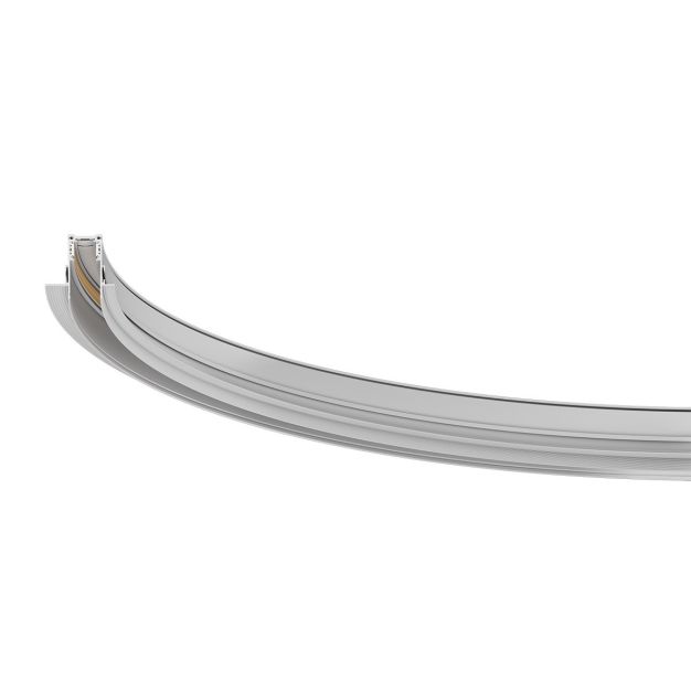 VK Lighting Eiva - magnetisches Schienensystem - Gebogenes Einbauprofil R50 für 12 mm Gipskartonplatten - 5,48 x 5,25 cm - DALI dimmbar - weiß