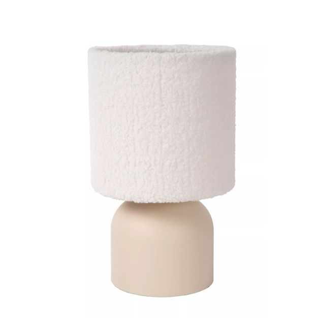 Lucide Woolly - Tischleuchte - Ø 16 x 28 cm - beige