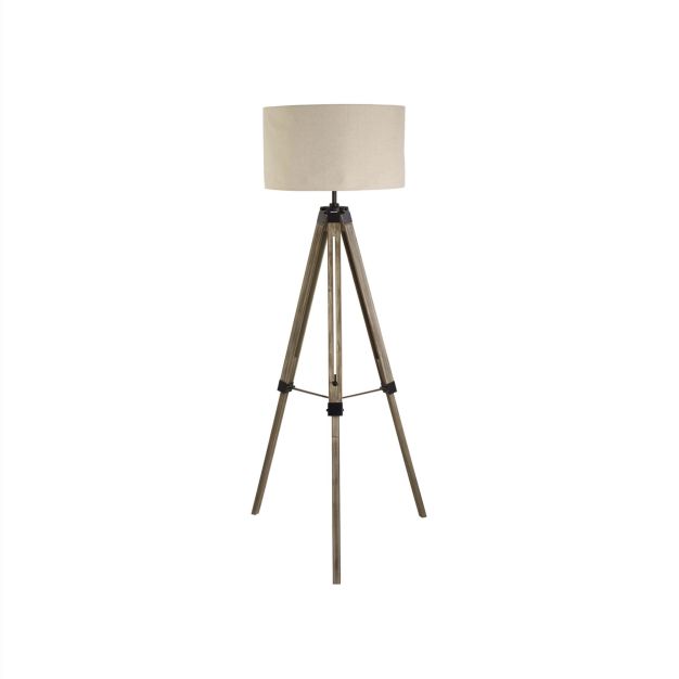 Searchlight Easel - Stehleuchte - 144,5 cm - cremefarbenes Leinen