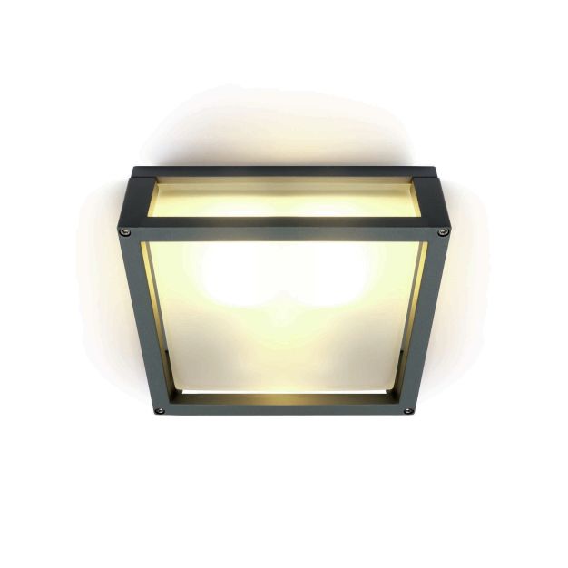 ONE Light Outdoor E27 Square - Außen-Decken-/Wandleuchte - 25 x 25 x 9,5 cm - IP54 - anthrazit