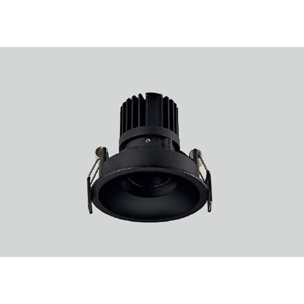 Maxlight Galexo - Einbaustrahler - Ø 84 mm, Ø 75 mm Einbaumaß - inkl. 7W LED - schwarz