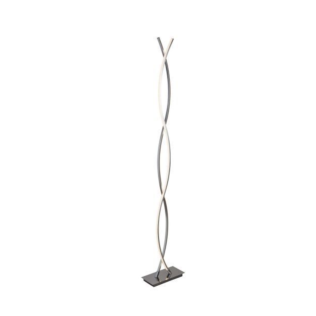 Searchlight Platt - Stehleuchte - 151,7 cm - 20W LED inkl - chrom und weiß