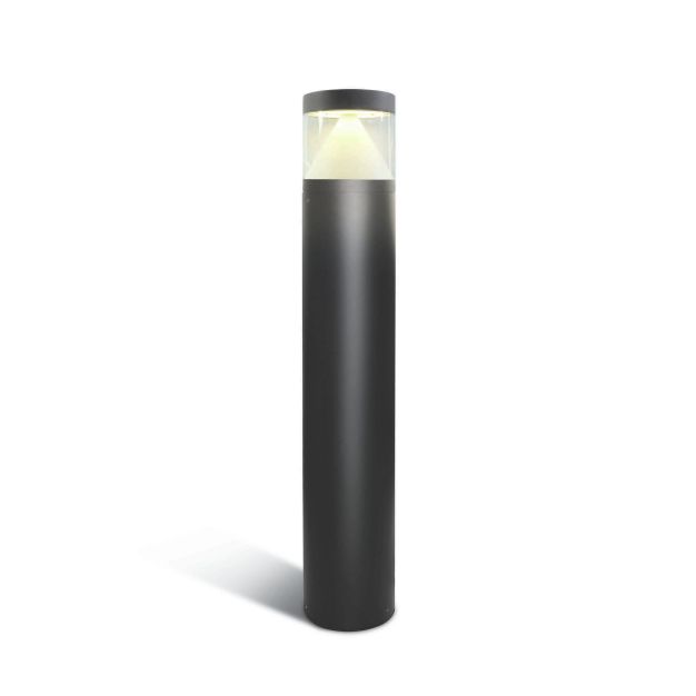 ONE Light LED Poller Range - Gartenleuchte - Ø 16 x 100 cm - 20W LED inkl. - IP65 - anthrazit - warmweiße Lichtfarbe