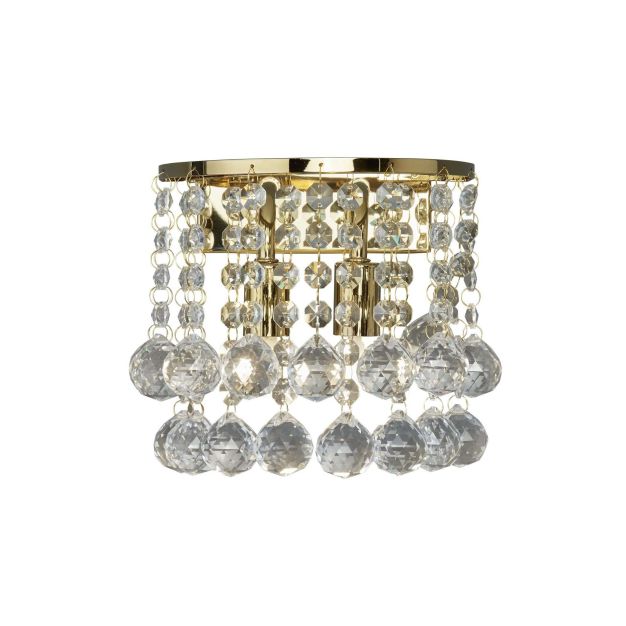 Searchlight Hanna - Wandleuchte - 18 x 18 cm - gold und transparent