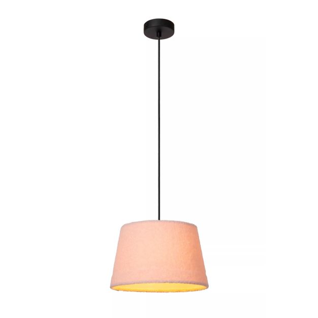Lucide Woolly - Hängeleuchte - Ø 28 x 150 cm - rosa