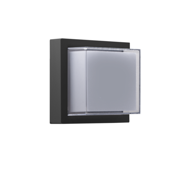 Century Italia Pura - Wand-/Deckenleuchte - 16 x 16 x 10 cm - 10W LED inkl. - IP65 - anthrazit