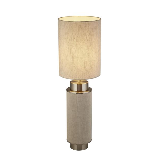 Searchlight Flask - Tischleuchte - Ø 22 x 72 cm - Nickel satiniert und cremefarben