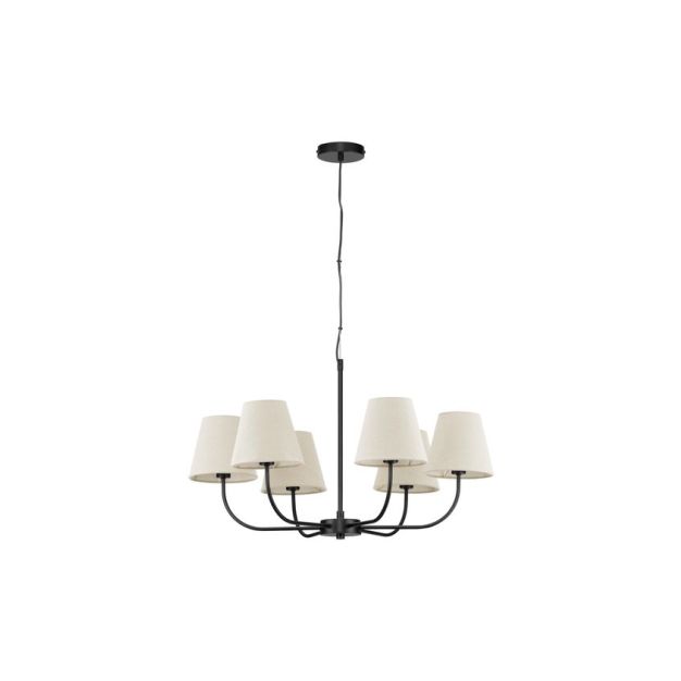 Nova Luce Moist - pendelleuchte - Ø 75 x 130 cm - schwarz und beige