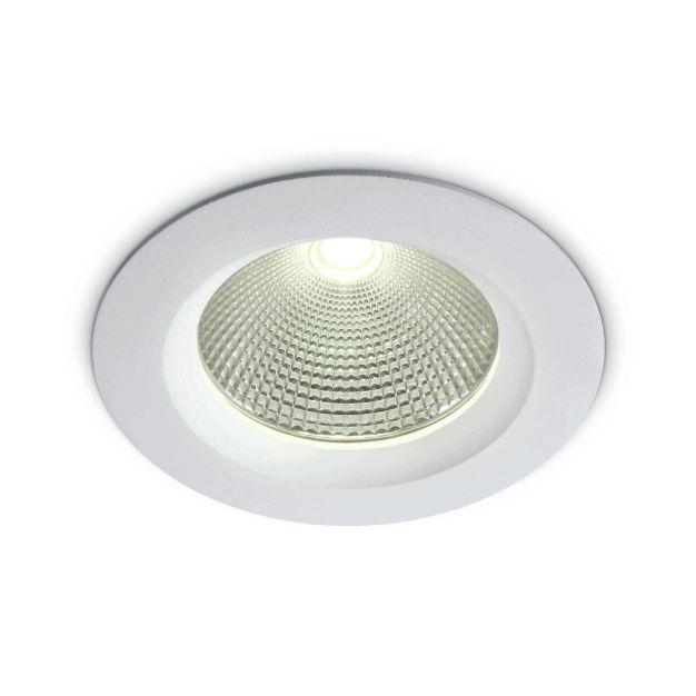 ONE Light COB Downlight Range - Einbaustrahler - Ø 170 mm, Ø 145 mm Einbaugröße - inkl. 20W LED - weiß - Lichtfarbe warmweiß