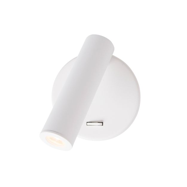 Nova Luce Laredo - Wandleuchte mit Schalter - 9 x 11 x 11 cm - 3W LED inkl. - weiß