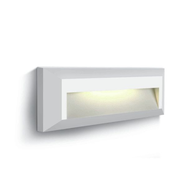 ONE Light Outdoor Dark Lights - Außenwandleuchte - 23 x 2,7 x 8 cm - 2W LED inkl. - IP65 - weiß