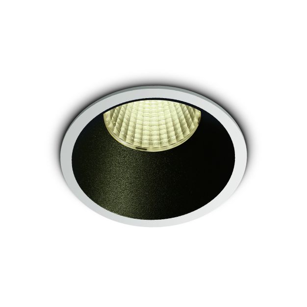 ONE Light COB Dark Light Range - Einbaustrahler - Ø 73 mm, Ø 67 mm Einbaugröße - 12W dimmbare LED inkl. - weiß - Lichtfarbe warmweiß