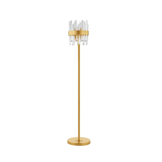Nova Luce Crown - Stehleuchte - Ø 25 x 150 cm - Gold satiniert