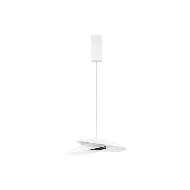 Nova Luce Olea - Hängelampe - Ø 48 x 180 cm - 22W dimmbar LED inkl. - Sand weiß