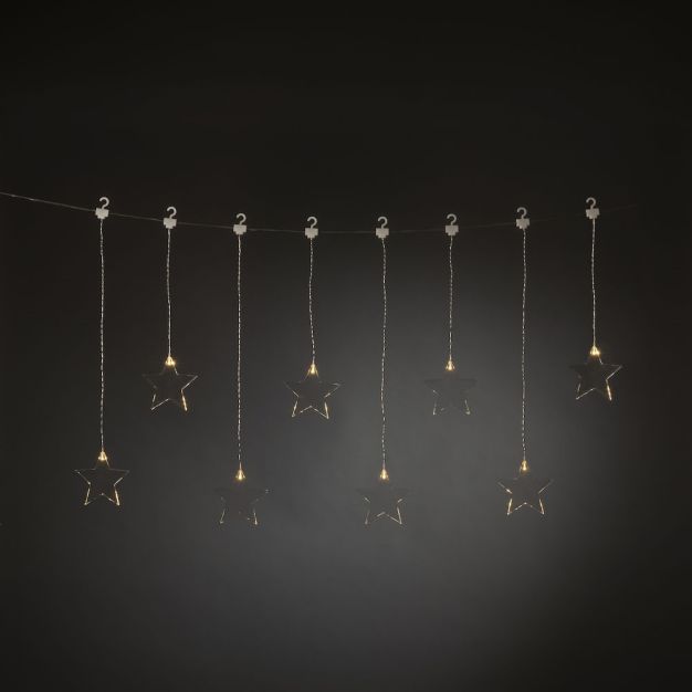 Konstsmide Weihnachtsbeleuchtung - Lichtvorhang - 105 x 59 cm - transparent