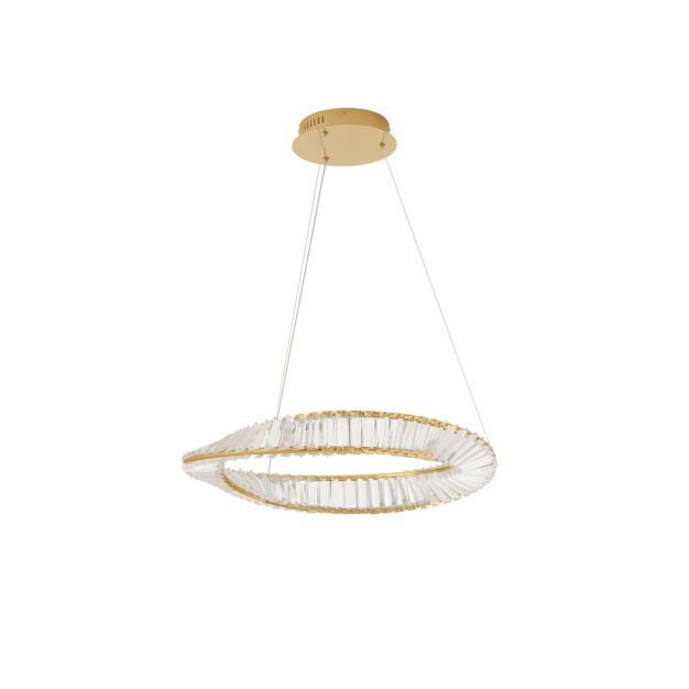 Nova Luce Aurelia - hängeleuchte - Ø 60 x 120 cm - 36W dimmbares LED inkl. - gold