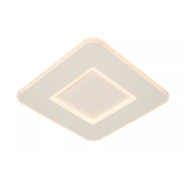 Lucide Axelle - Deckenleuchten - 39,4 x 39,4 x 4,6 cm - 24W LED inkl - 3 StepDim - weiß