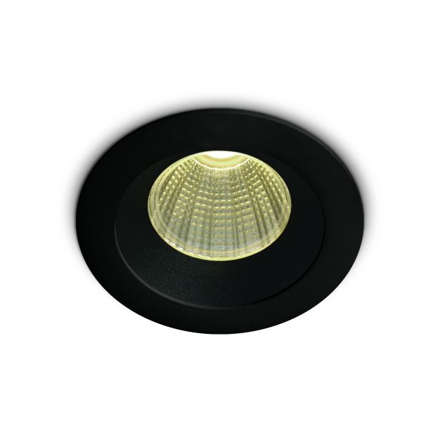 ONE Light 3W Dark Light Range - Einbaustrahler - Ø 50 mm, Ø 44 mm Einbaumaß - inkl. 3W LED - schwarz