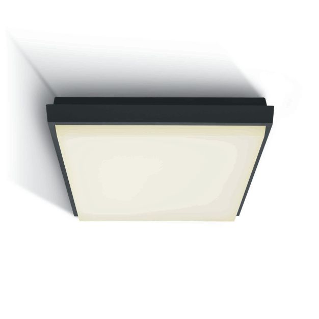 ONE Light Outdoor Slim LED - Außen-Deckenleuchte - 30 x 30 x 4,9 cm - 30W LED inkl. - IP54 - anthrazit