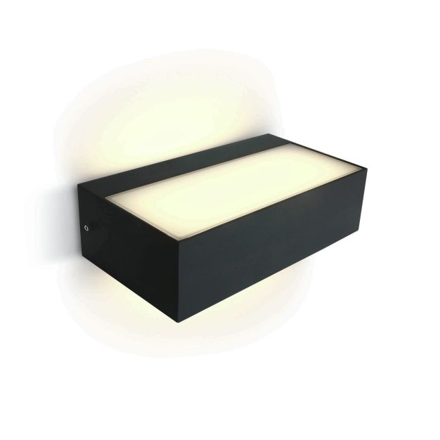 ONE Light Outdoor Wall Up & Down Lights - Außenwandleuchte - 20,7 x 11 x 6 cm - 2 x 4,5W LED inkl. - IP54 - anthrazit