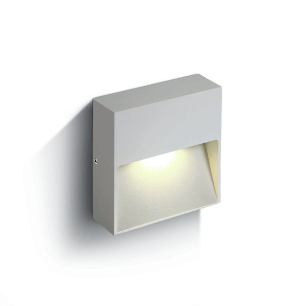 ONE Light Square Indoor/Outdoor Wall Dark Lights - Außenwandleuchten - 10 x 10 x 3 cm - 3W LED inkl - IP54 - weiß
