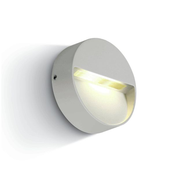 ONE Light Round Indoor/Outdoor Wall Dark Lights - Außenwandleuchten - Ø 10 x 3 cm - 3W LED inkl. - IP54 - weiß