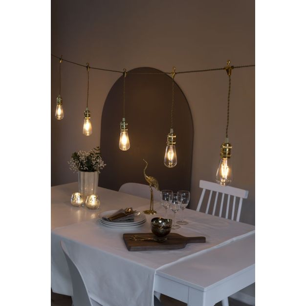 Konstsmide - dekorative Lichterkette - 850cm - 8 austauschbare LED Birnen inkl - 5.6W - dimmbar - gold