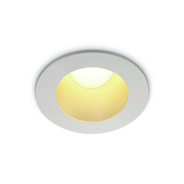 ONE Light Dark Light Pro Range - Einbaustrahler - Ø 95 mm, Ø 75 mm Einbaugröße - 8W LED inkl. - Weiß und Messing