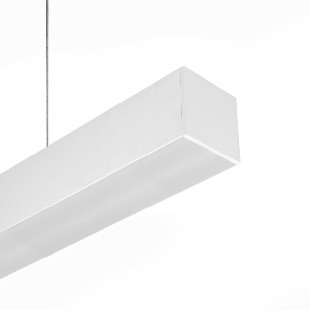 Leuchtenkönig Line - Hängeleuchte - Profil 5,3 x 5,3 cm - 28,8W LED pro Meter - weiß