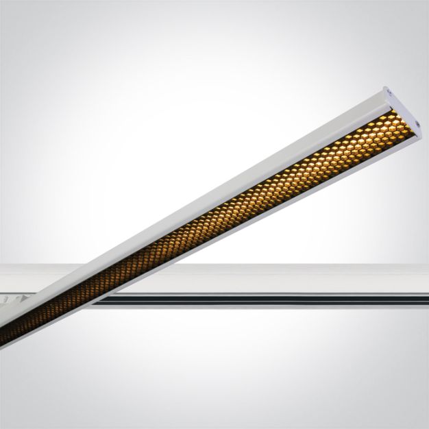 ONE Light Adjustable LED Linear Track Light - Stromschienenstrahler - 3-Phasen-Schienensystem - 118 x 3 x 4,5 cm - 40W LED inkl. - weiß