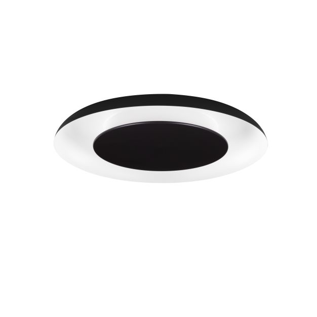 Nova Luce Epos - Deckenleuchte - Ø 60 x 6 cm - 38W dimmbar LED inkl. - Sand schwarz und Weiß