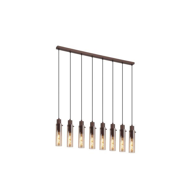Searchlight Sweden II - Pendelleuchte - 110 x 120 cm - mokka und bernsteinfarben