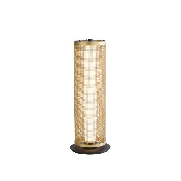 Searchlight Thread - Tischleuchte - Ø 13 x 35 cm - 3 Stufen dimmbar - 12W LED inkl - gold und schwarz matt